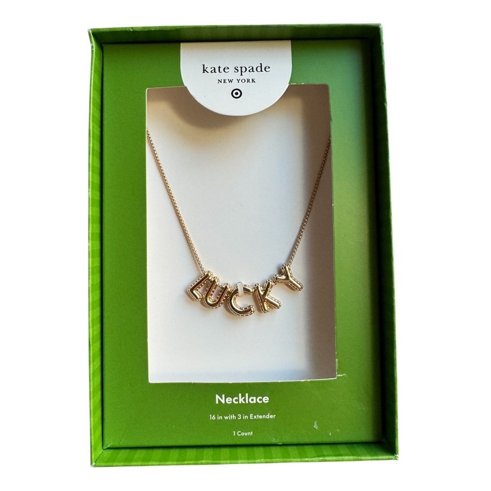 Kate Spade X Target Gold 'LUCKY' Letter Pendant Necklace - Picture 4 of 8